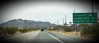 Fortuna Foothills highway exit signs