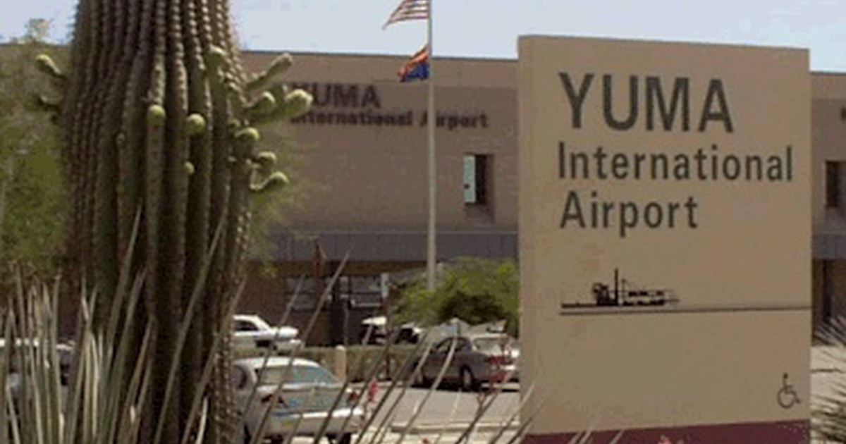 Yuma International Airport terminal for Ride Local airport shuttle passengers